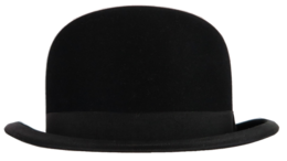 clothing & Bowler hat free transparent png image.