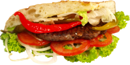 food & Burger and sandwich free transparent png image.