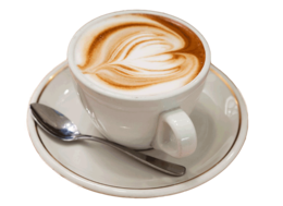 food & Cappuccino free transparent png image.