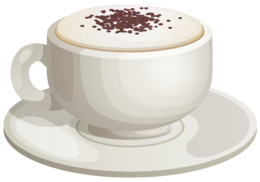 food & Cappuccino free transparent png image.