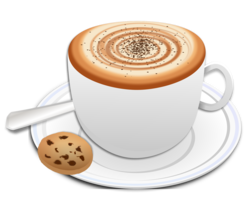 food & cappuccino free transparent png image.