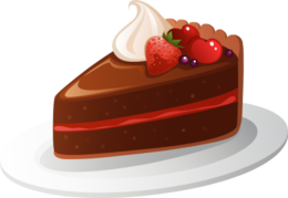 food & Chocolate cake free transparent png image.