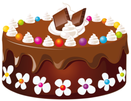 food & Chocolate cake free transparent png image.