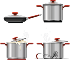 tableware & Cooking pan free transparent png image.