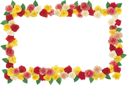 flowers & Floral frame free transparent png image.