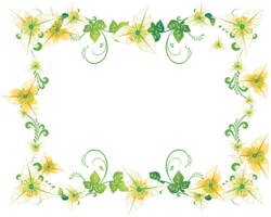 flowers & Floral frame free transparent png image.