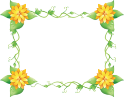 flowers & Floral frame free transparent png image.