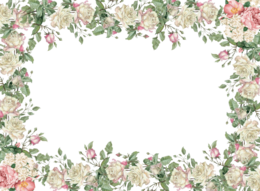 flowers & Floral frame free transparent png image.