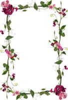 flowers & Floral frame free transparent png image.