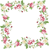 flowers & Floral frame free transparent png image.