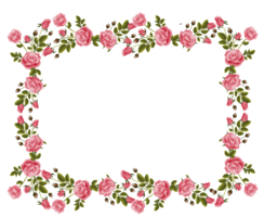 flowers & floral frame free transparent png image.