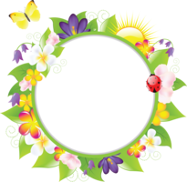 flowers & floral frame free transparent png image.