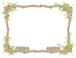 flowers & Floral frame free transparent png image.