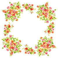 flowers & Floral frame free transparent png image.