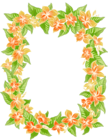 flowers & Floral frame free transparent png image.