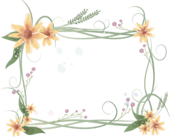 flowers & Floral frame free transparent png image.