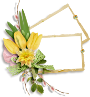 flowers & Floral frame free transparent png image.