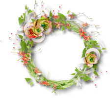 flowers & Floral frame free transparent png image.