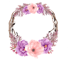 flowers & Floral frame free transparent png image.