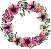 flowers & Floral frame free transparent png image.