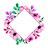 flowers & Floral frame free transparent png image.