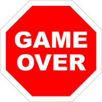 words phrases&Game over png image.