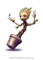 fantasy & Groot free transparent png image.