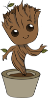 fantasy & Groot free transparent png image.