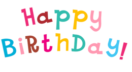 words phrases & Happy Birthday free transparent png image.