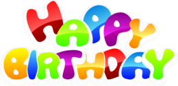 words phrases & Happy Birthday free transparent png image.