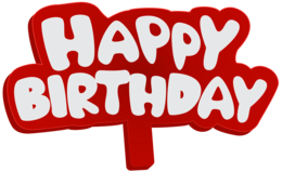 words phrases & Happy Birthday free transparent png image.