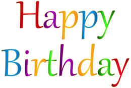 words phrases & Happy Birthday free transparent png image.