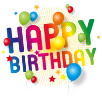 words phrases & Happy Birthday free transparent png image.