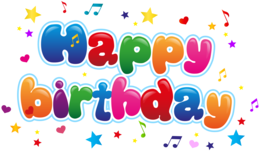 words phrases & Happy Birthday free transparent png image.