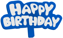 words phrases & Happy Birthday free transparent png image.