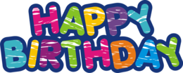 words phrases & Happy Birthday free transparent png image.