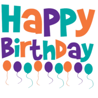 words phrases & Happy Birthday free transparent png image.