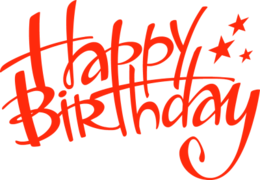 words phrases & Happy Birthday free transparent png image.