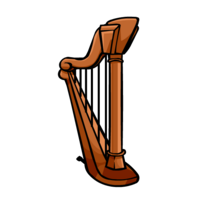 objects & Harp free transparent png image.