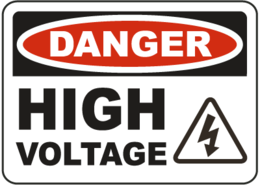 words phrases&High voltage png image.