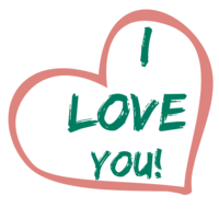 words phrases & I love you free transparent png image.