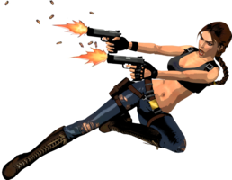 heroes & Lara Croft free transparent png image.