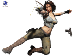 heroes & Lara Croft free transparent png image.