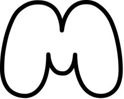 alphabet&M png image.