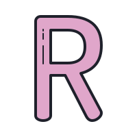 alphabet & R free transparent png image.