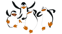 heroes & Madagascar penguins free transparent png image.