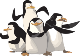 heroes & Madagascar penguins free transparent png image.