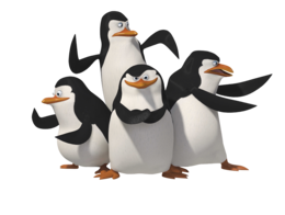 heroes & Madagascar penguins free transparent png image.