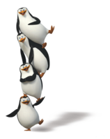 heroes & Madagascar penguins free transparent png image.