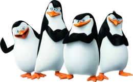 heroes & Madagascar penguins free transparent png image.